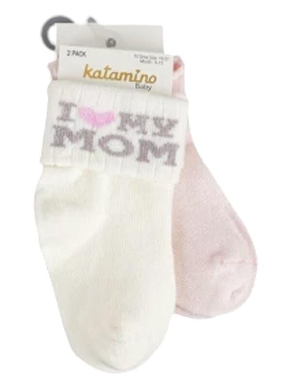 Katamino Soket Çorap Kız Bebek Mymom 2Li K44118 12-18