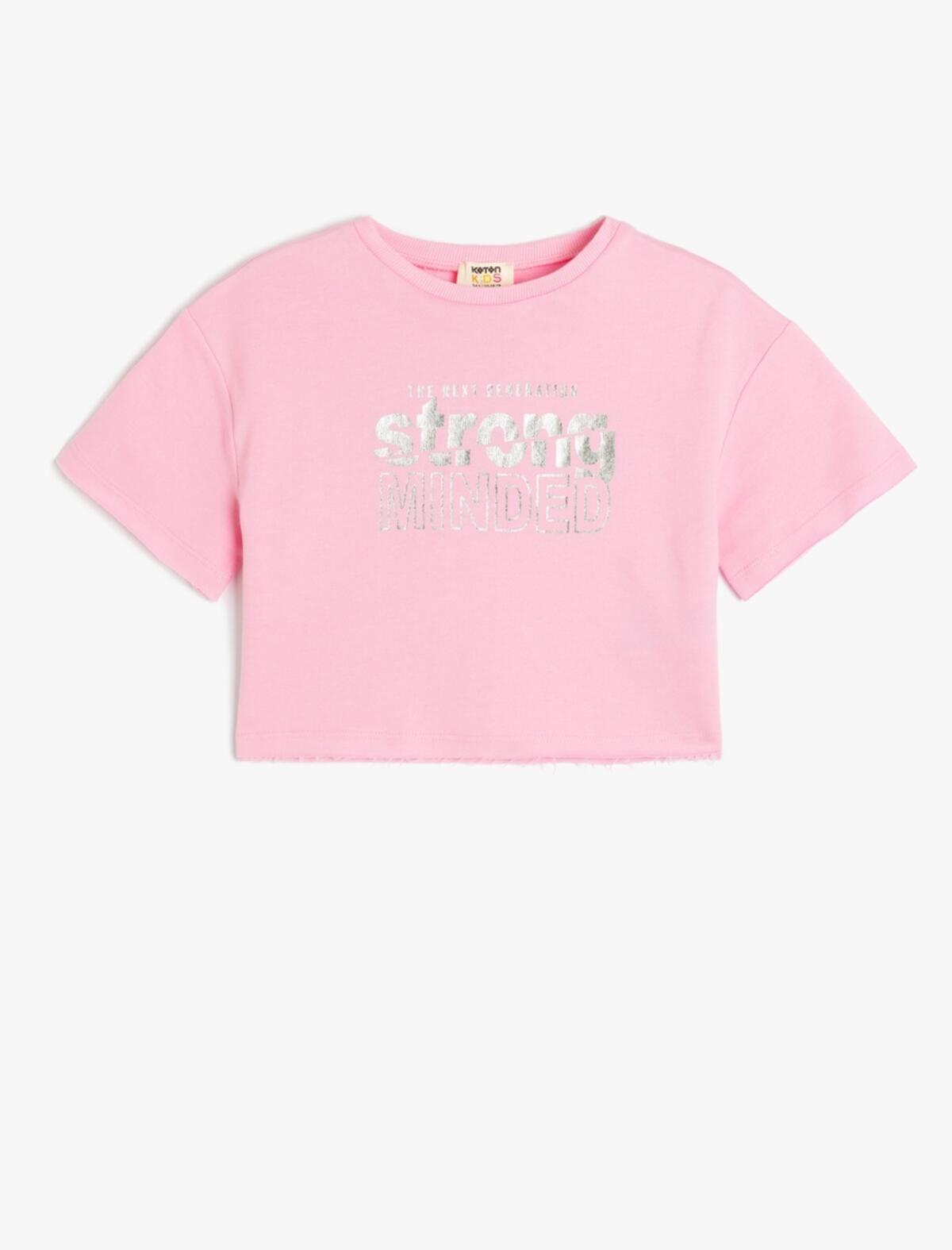 Koton Tişört Kız Çocuk 5SKG10052AK Pembe