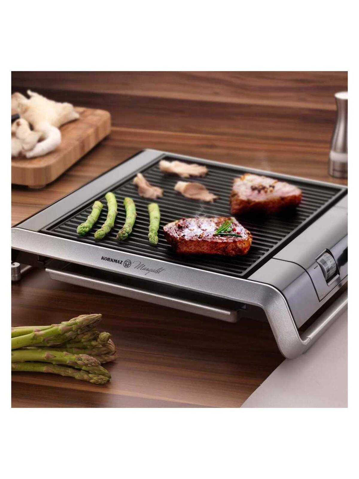Korkmaz Izgara Mangalet Bbq Granit A333-02 Siyah