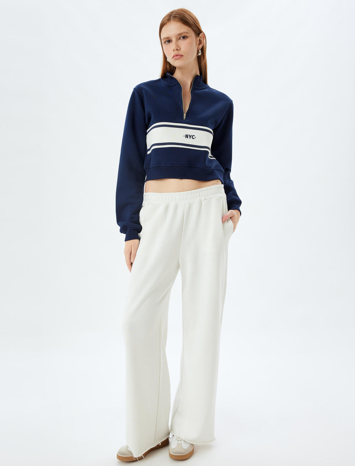 Koton Sweatshirt 5WAK10052EK Lacivert