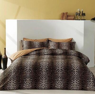 Taç Nt Çk Saten Leopard Kahve
