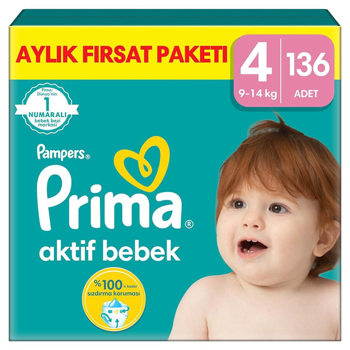 Prima Bez Aktif Bebek Aylık Fırsat 4 Beden 136Lı
