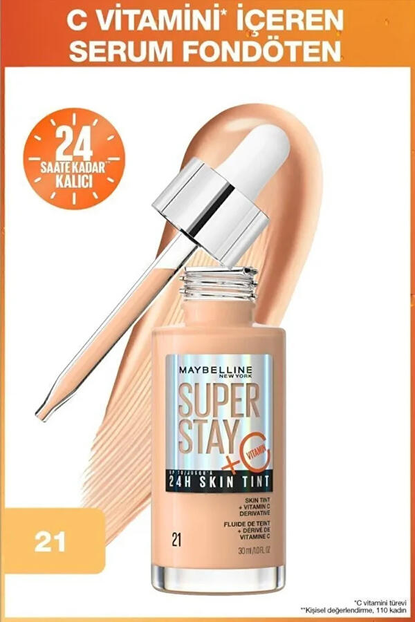 Maybelline Fondöten Superstay 24H Skin Tint No:21