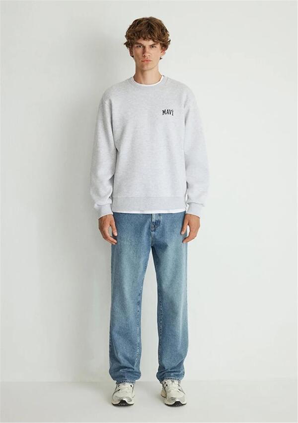 Mavi Sweatshirt M0611716-85438 Gri Melanj