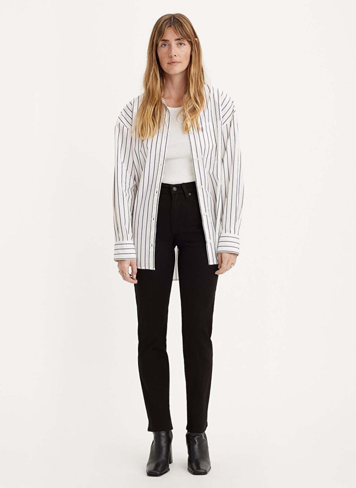 Levis Pantolon 724 High Rise Straight A7744-0000 Siyah