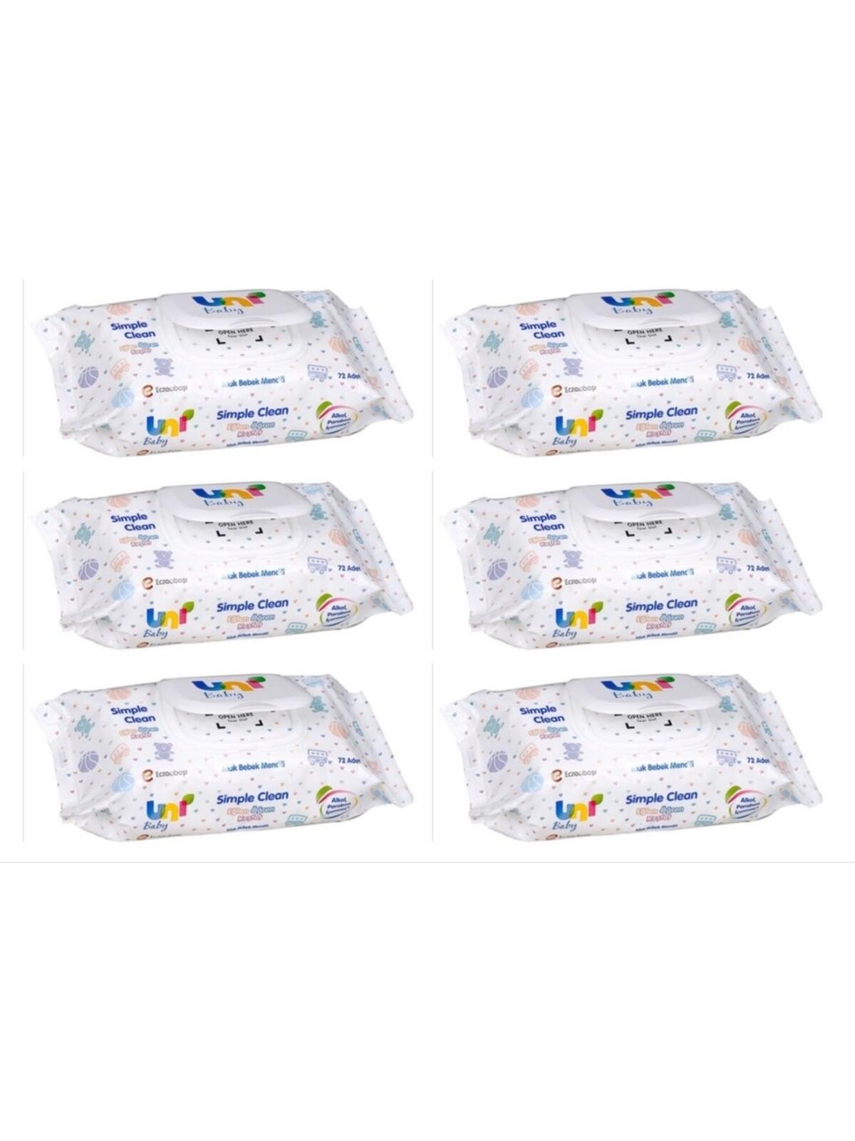 Uni Baby Islak Havlu Aktif (Simple Clean) 72Li 7902842