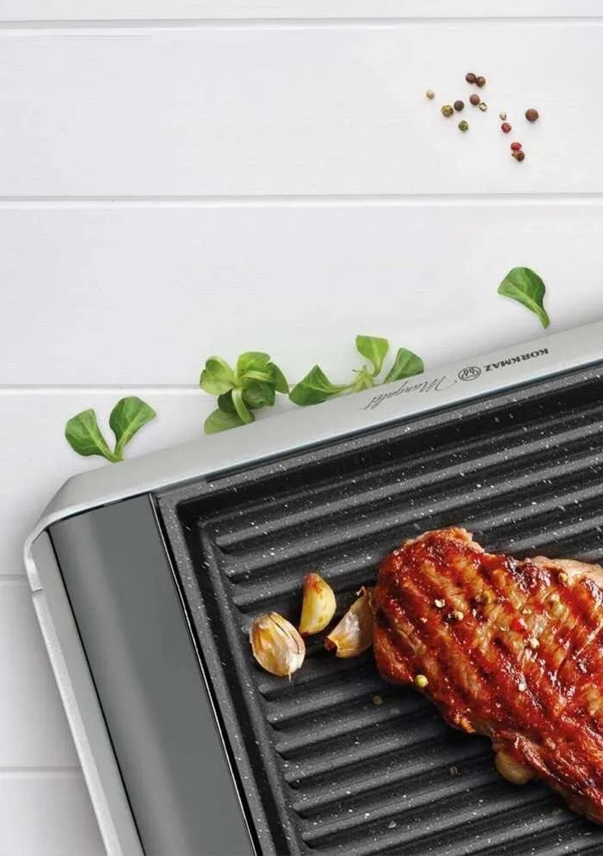 Korkmaz Izgara Mangalet Bbq Granit A333-02 Siyah