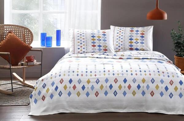 Özdilek Pike Takımı Tek Kişilik Ranforce Color Sılıces Mavi