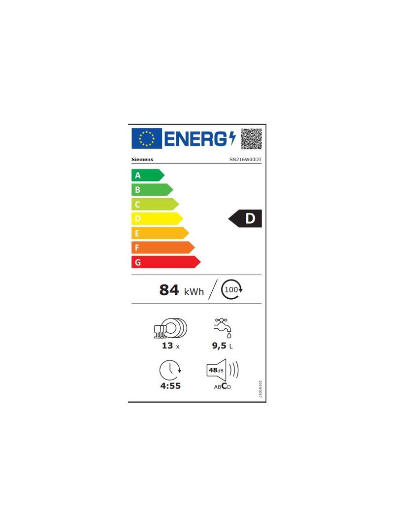 Siemens Bulaşık Makinesi SN216W00DT 6 Program