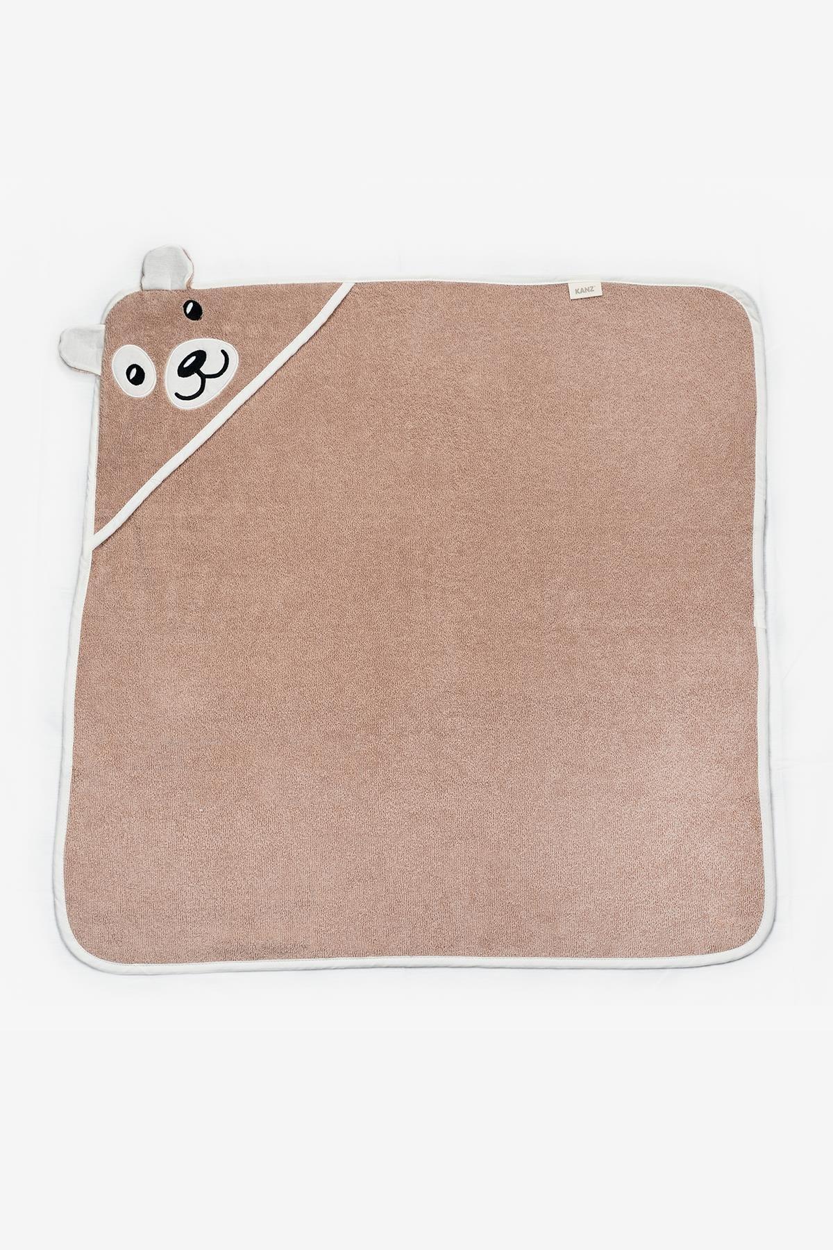 Kanz Havlu Kundak Silgi Nakışlı (Knz-037) Bear Koyu Bej