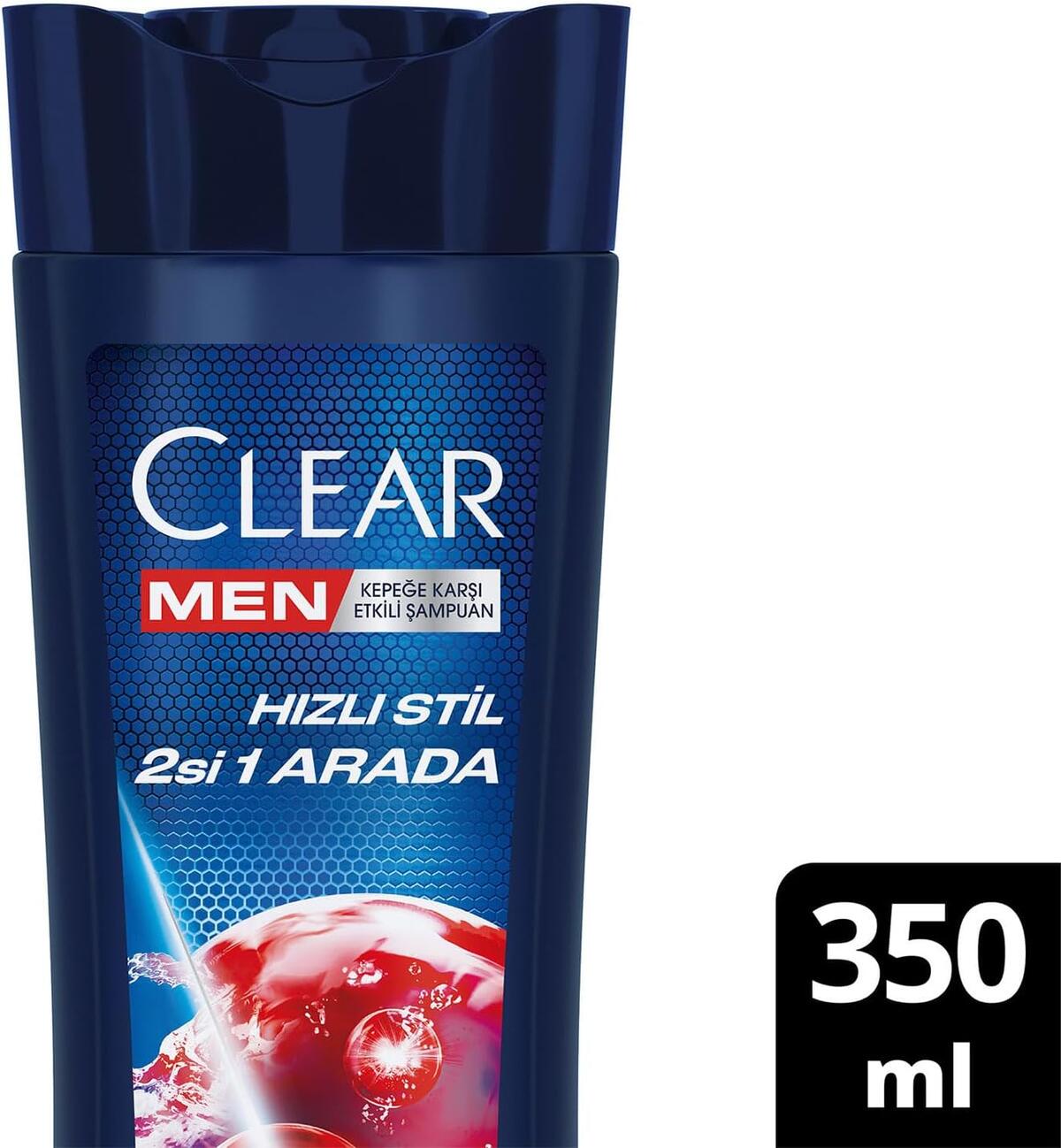 Clear Men Şampuan Hızlı Stil 2si 1 Arada 350Ml