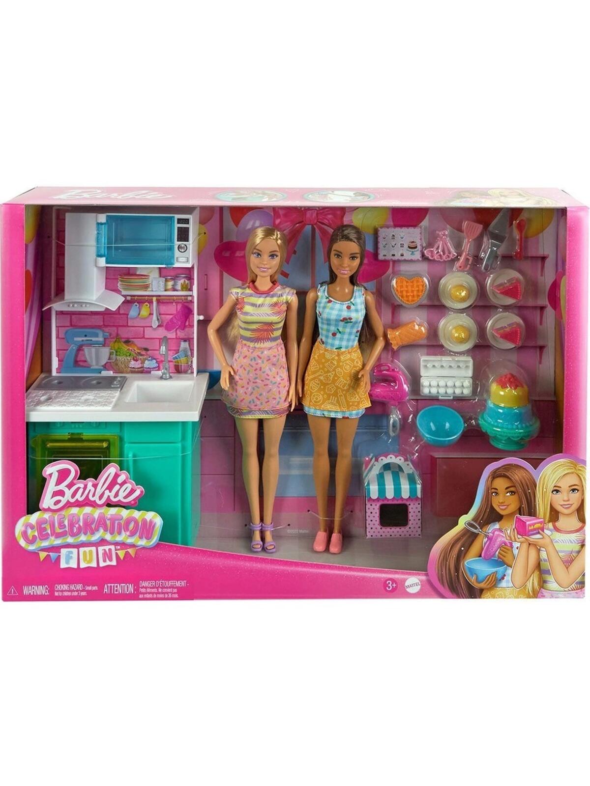 Barbie Brooklyn Ve Malibu Pasta Yapıyor Oyun Seti MTL-HJY94