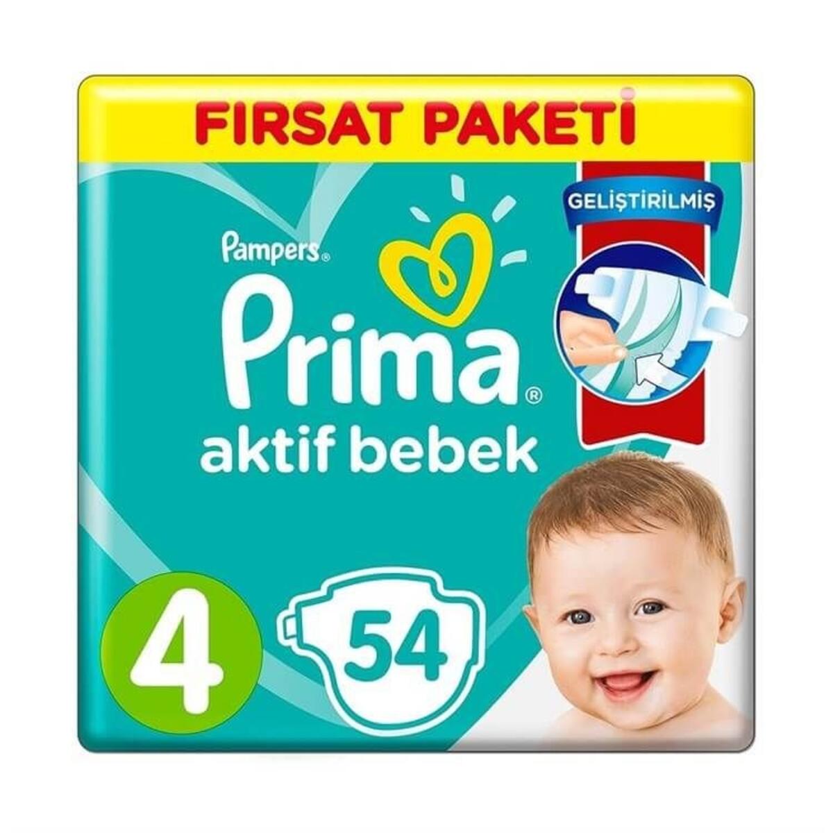 Prima Bez Aktif Bebek Fırsat Paketi 4 Beden 54Lü