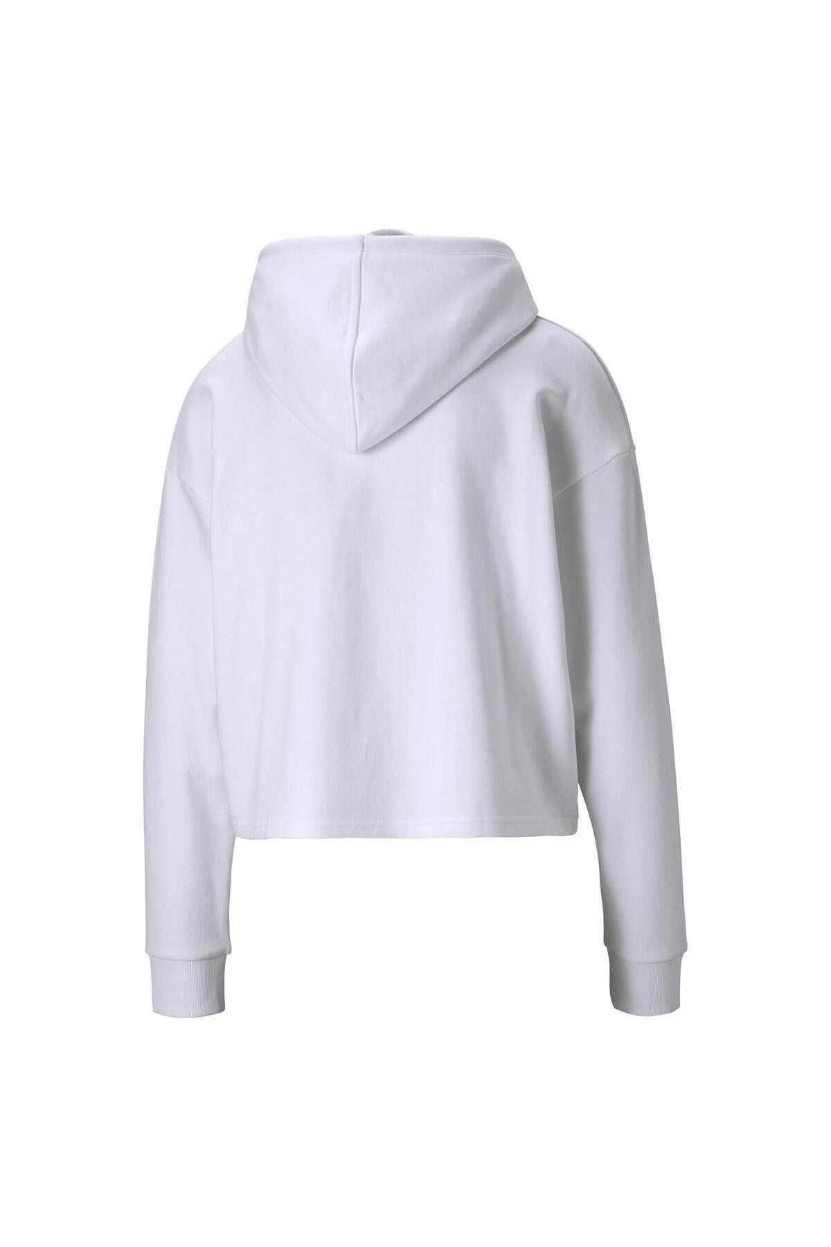 Puma Hoodie Ess Cropped Logo Tr 586870_02 Beyaz