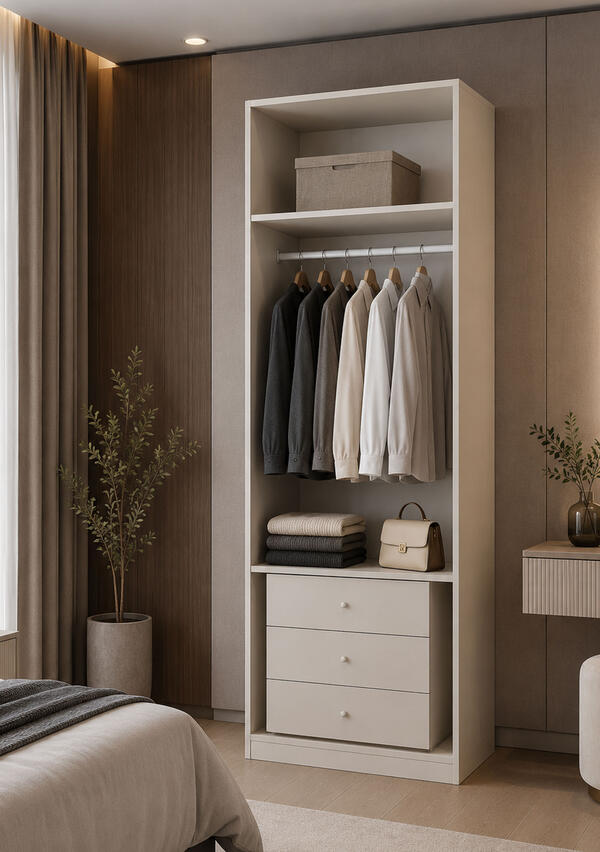 Classev 2 Kapılı Elbise Dolabı Pantolonluklu (Cam)Hermes