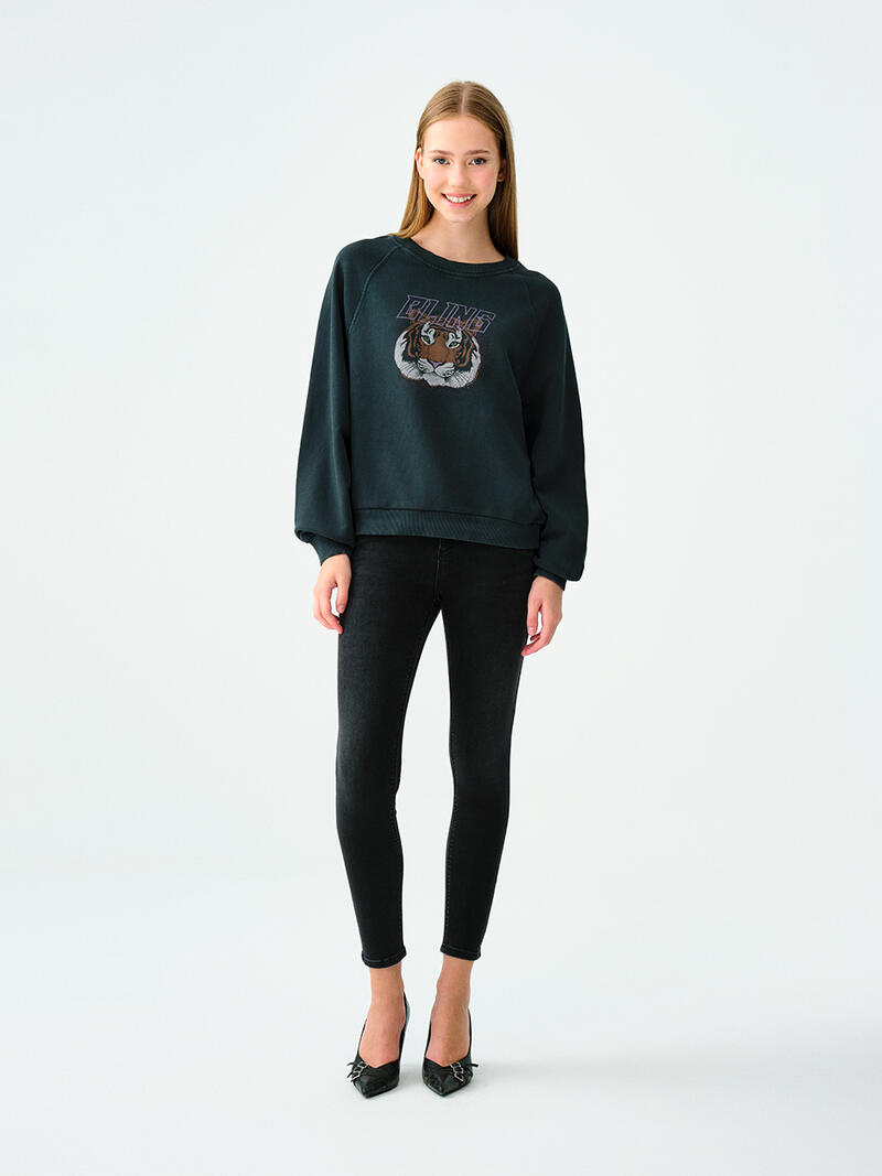 Loft Sweatshirt LF2036634 Koyu Yeşil