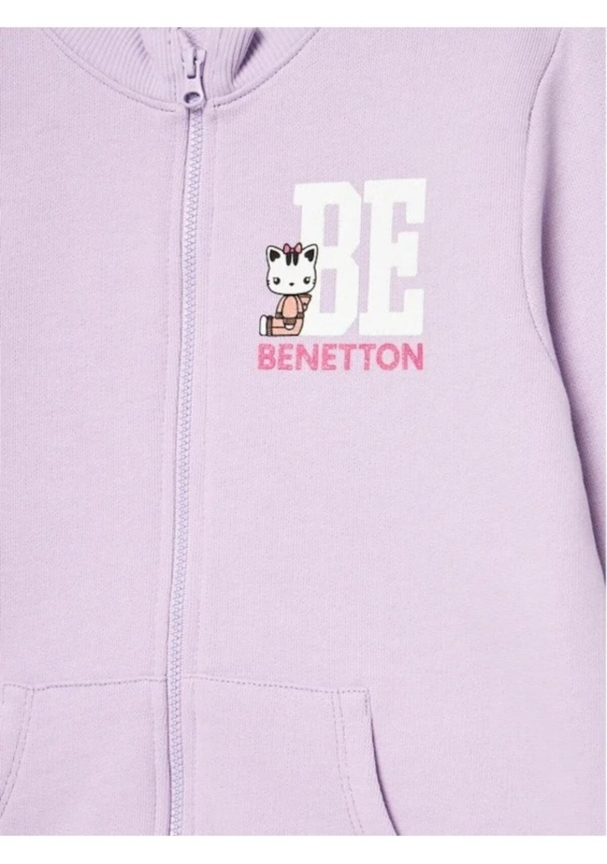 Benetton Sweatshirt Kız Bebek 3J70G5037 Mor