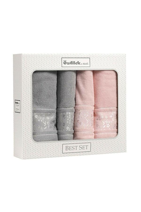 Özdilek Best Set Camellia Gri-Pembe