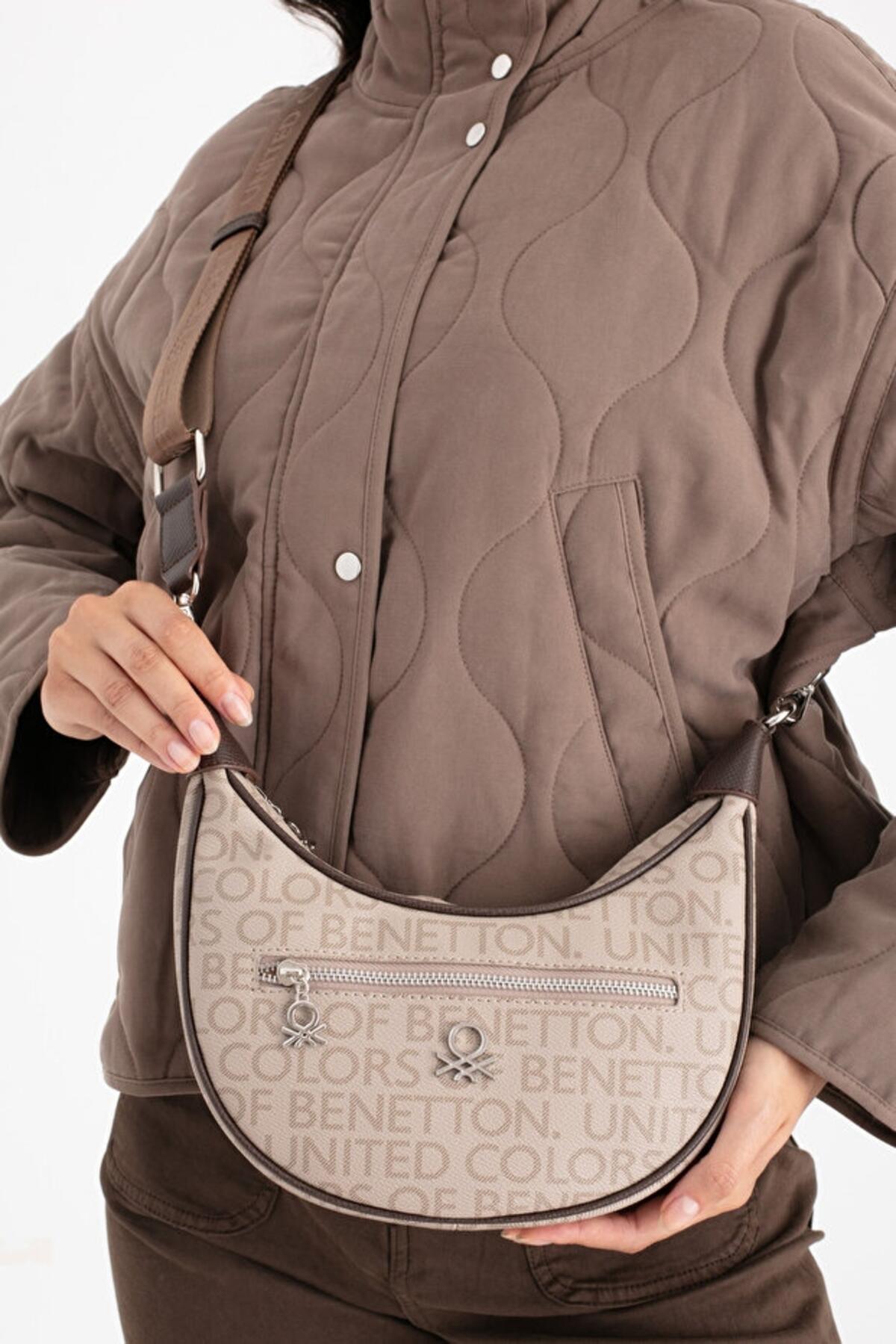 United Colors Of Benetton Kadın Kol Çantası BNT_1685 Taş-Kahve