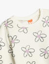 Koton Sweatshirt Kız Bebek 5WMG10249AK Ekru Desenli