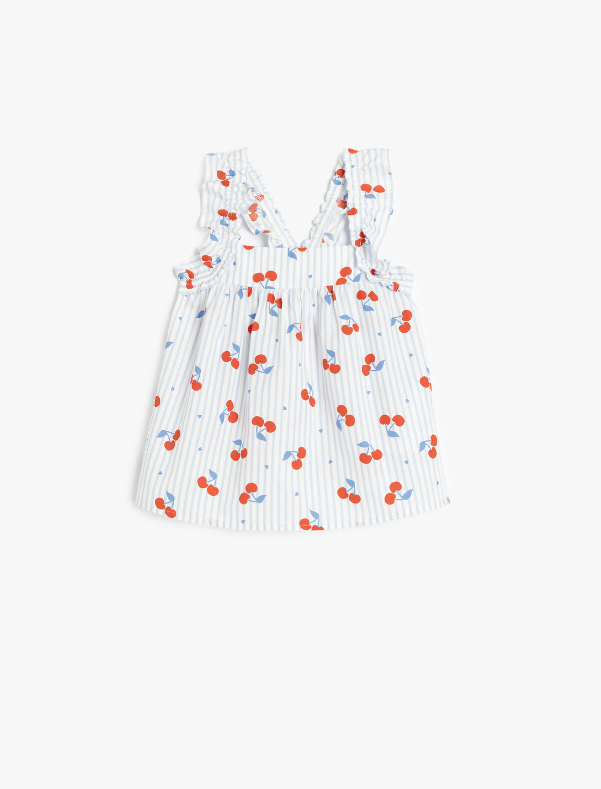 Koton Elbise Kız Bebek 5SMG60014AW Mavi Desenli