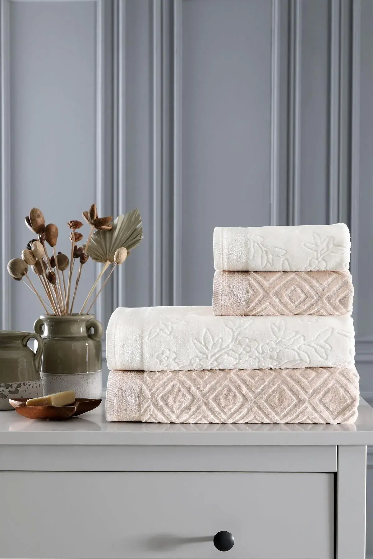 Özdilek Banyo Havlusu 90*150 Butik Pastoral Bej
