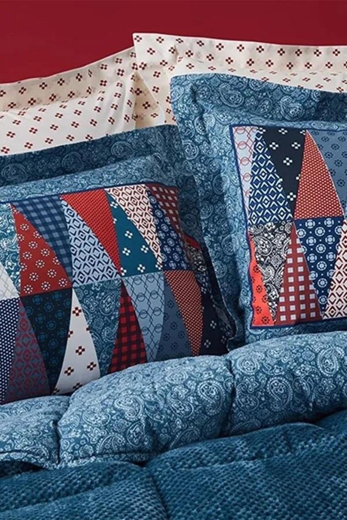 Apricitas Home Uyku Seti Çift Kişilik Softly Paisley Denim