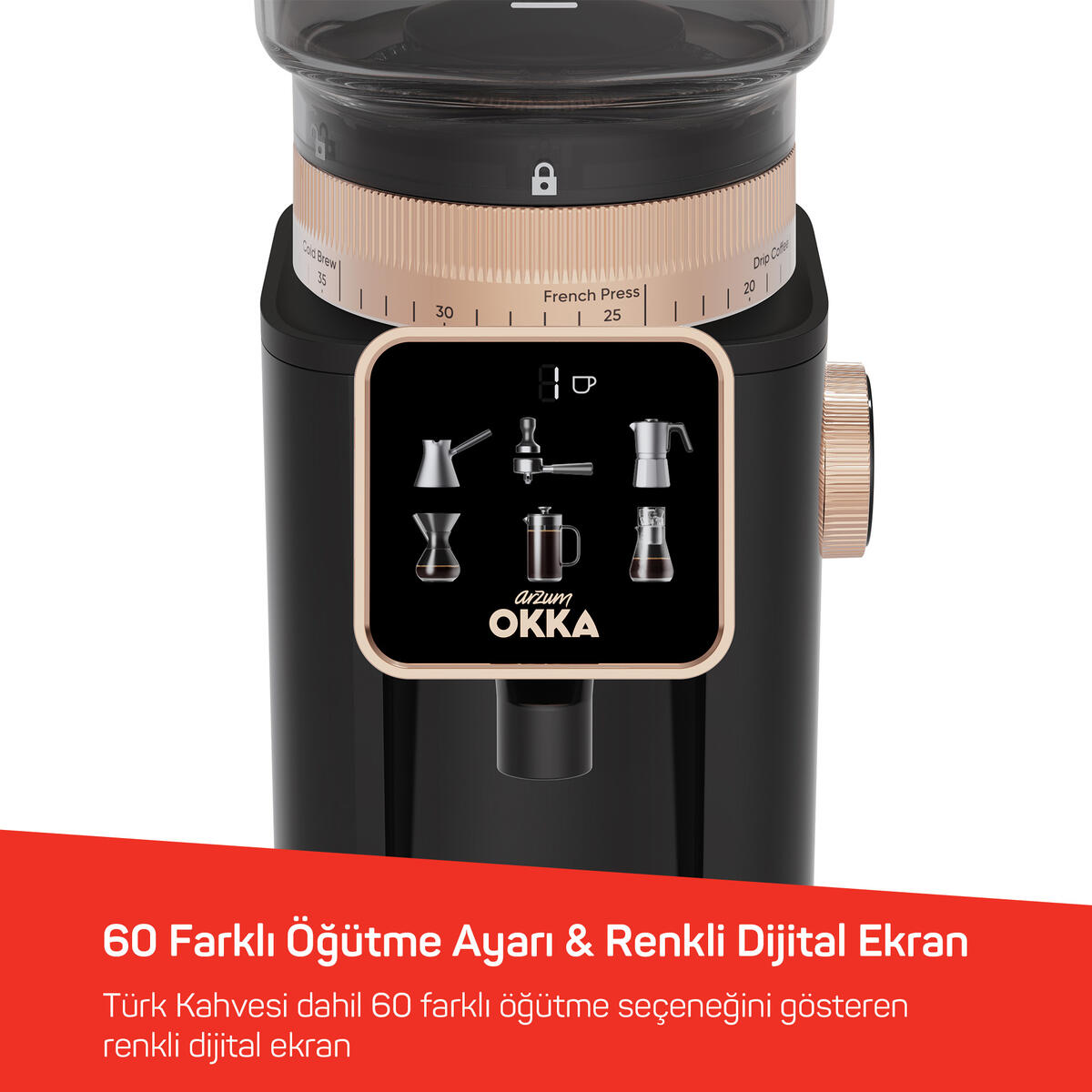 Arzum Kahve Öğütücü Okka Master Grind Ok0044-04