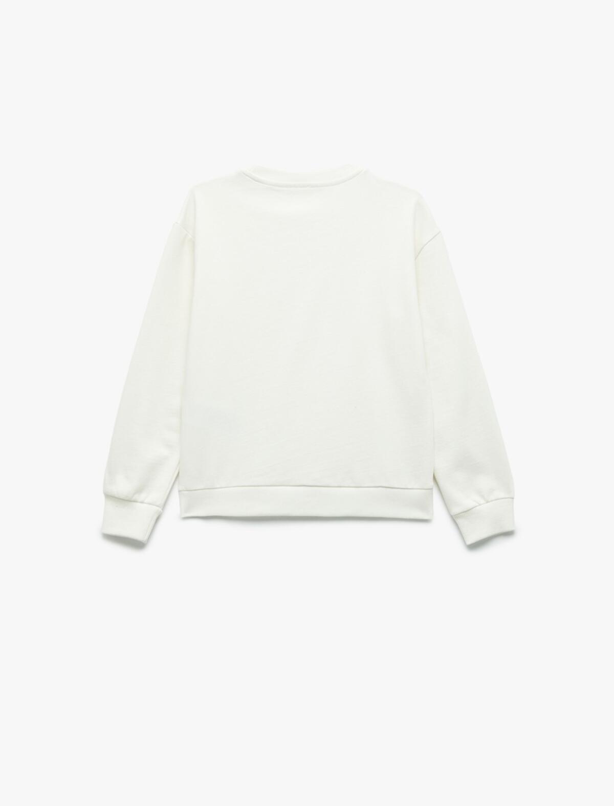 Koton Sweatshirt Kız Çocuk 6WKG10084AK Ekru