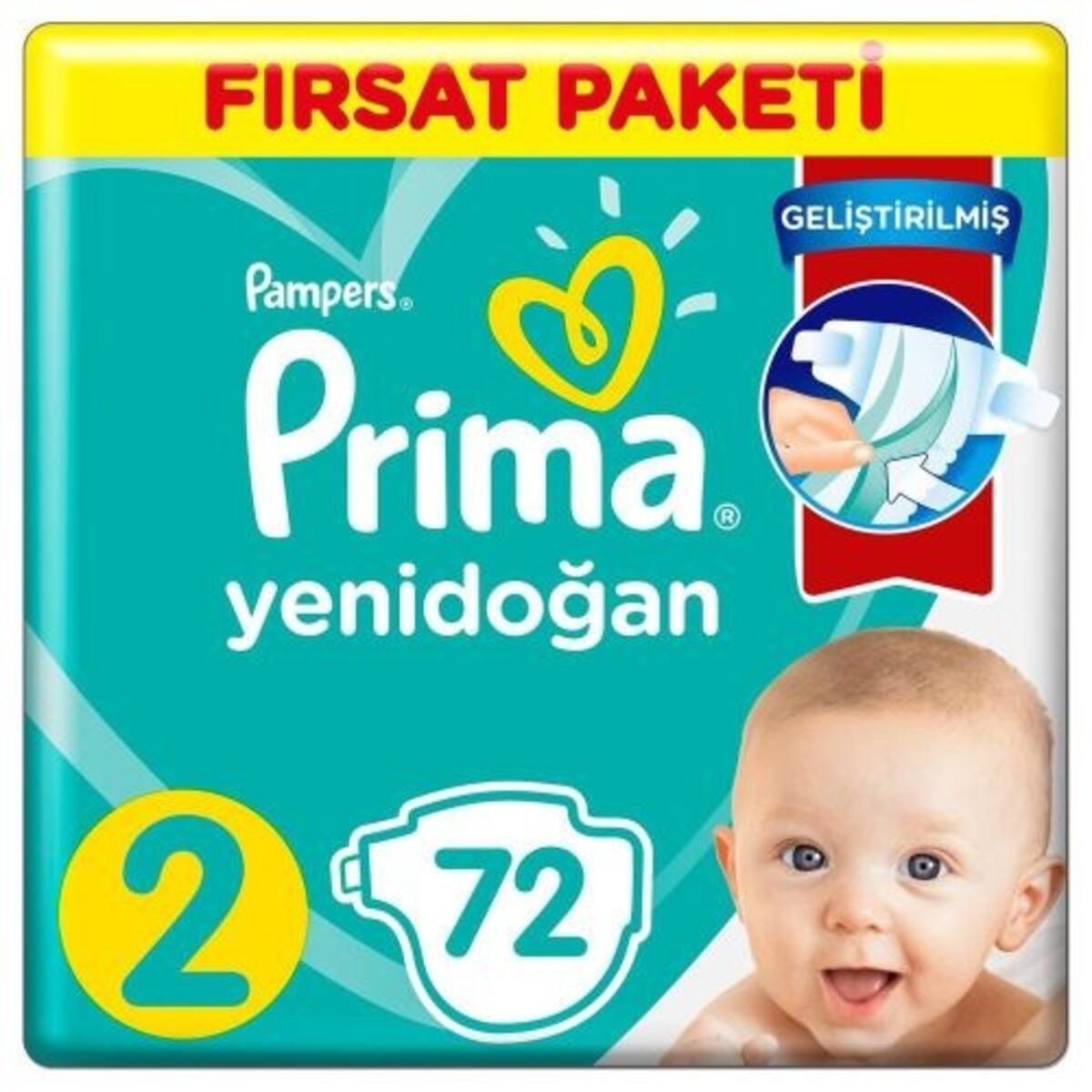 Prima Bez Aktif Bebek Fırsat Paketi 2 Beden 72Li