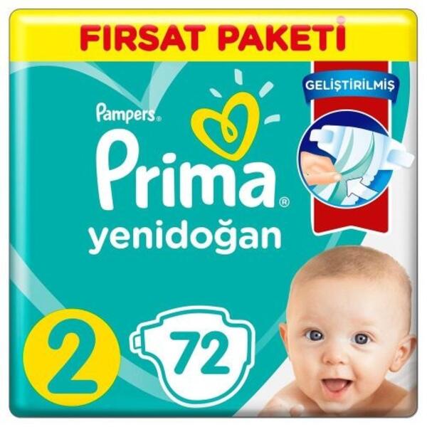 Prima Bez Aktif Bebek Fırsat Paketi 2 Beden 72Li