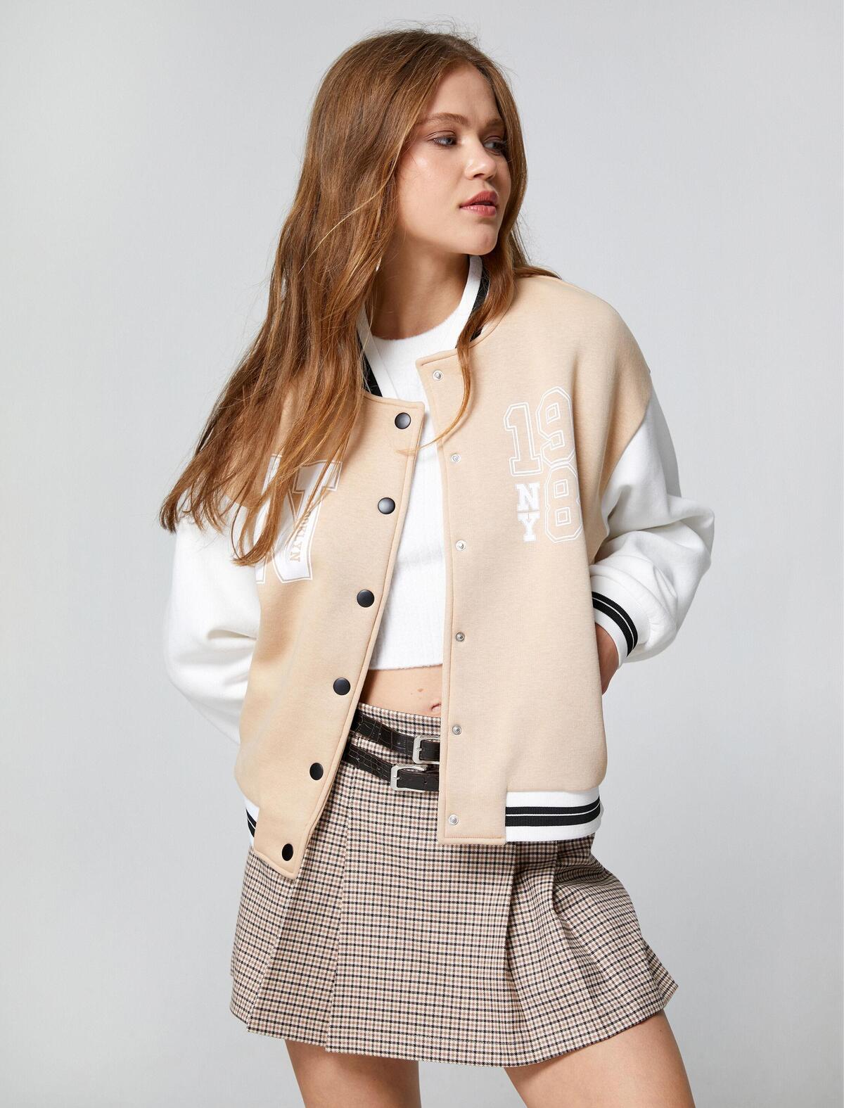 Koton Sweatshirt 4WAL10001IK Bej