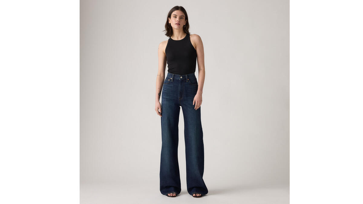 Levis Pantolon Ribcage Wide Leg 003VD-0003 Koyu İndigo
