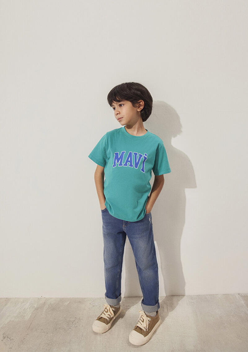 Mavi Tişört Erkek Çocuk M6610030-71711 Yeşil