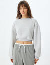 Koton Sweatshirt 5WAK10051EK Gri