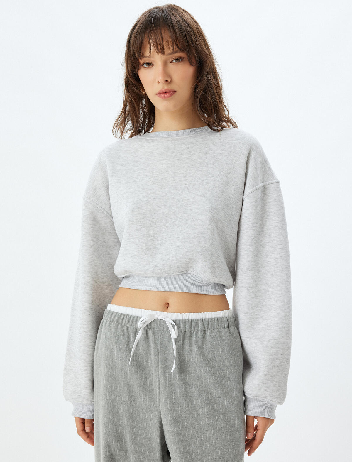 Koton Sweatshirt 5WAK10051EK Gri