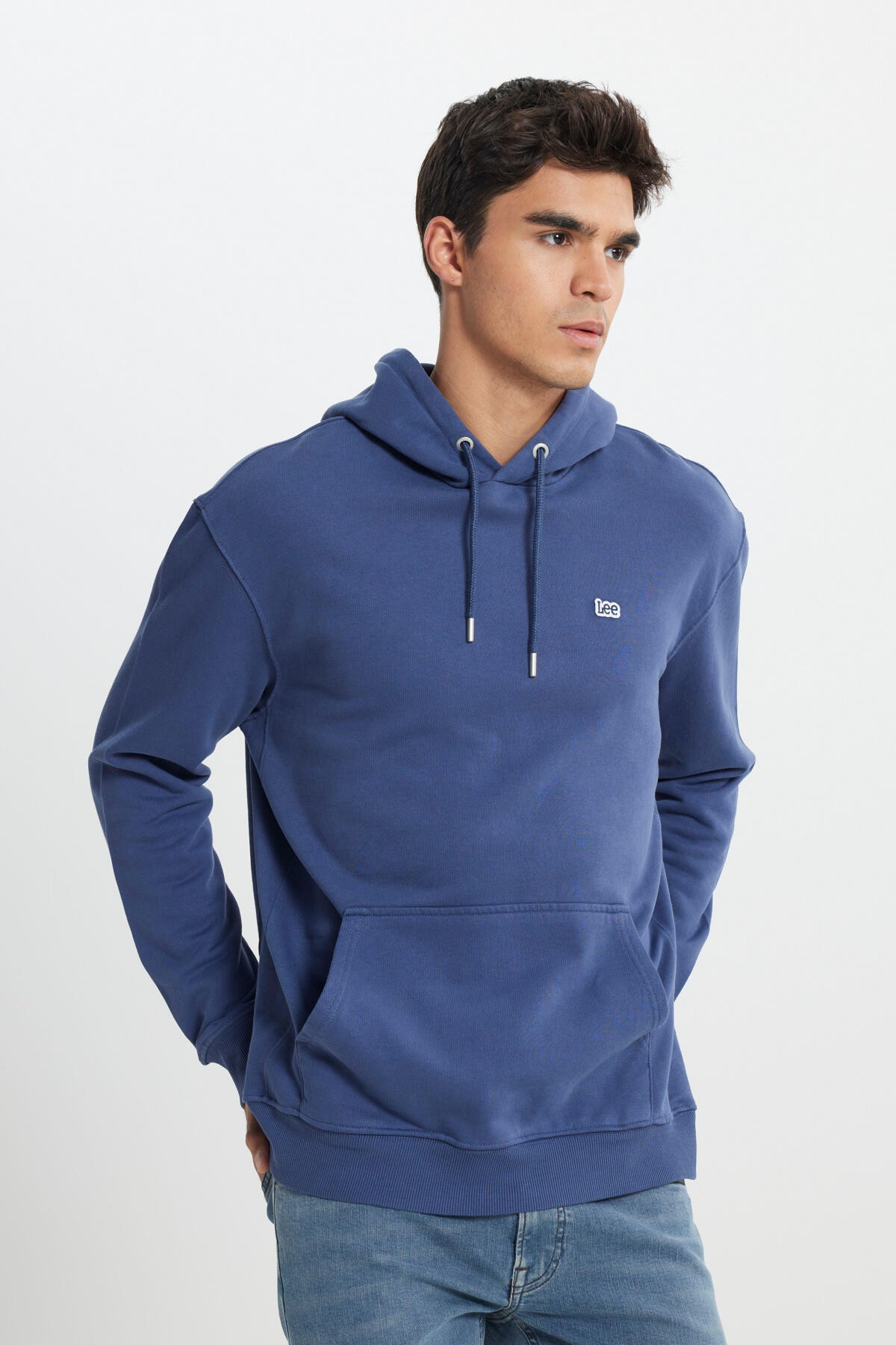 Lee Sweatshirt Kapüşonlu L80YRY54 Mavi