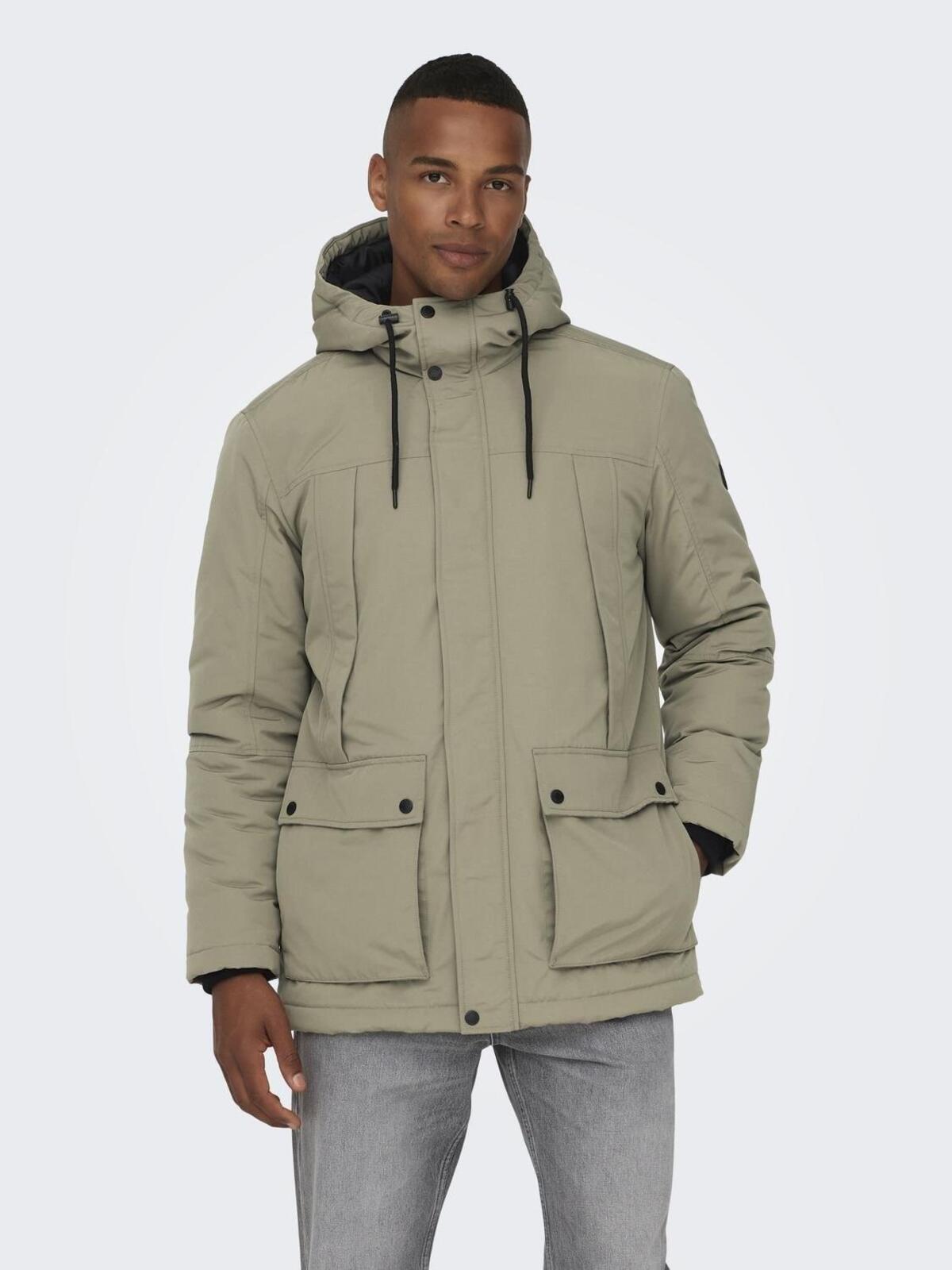 Only&Sons Parka 22022654 Yağ Yeşili
