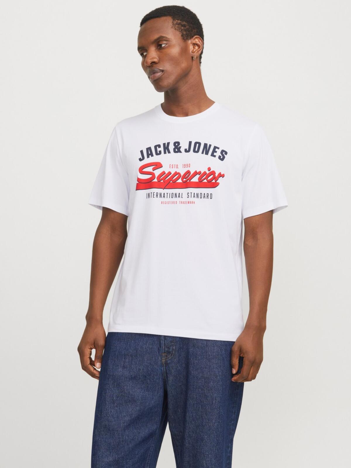 Jack&Jones Tişört 12268267 Beyaz