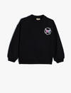 Koton Sweatshirt Kız Çocuk 5WKG10272AK Siyah