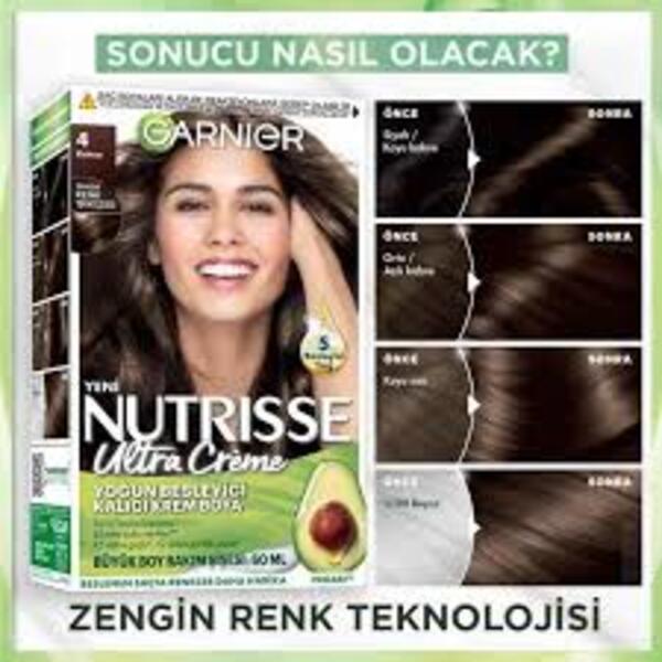 Garnier Saç Boyası Nutrisse Ultra Creme No:4 Kahve