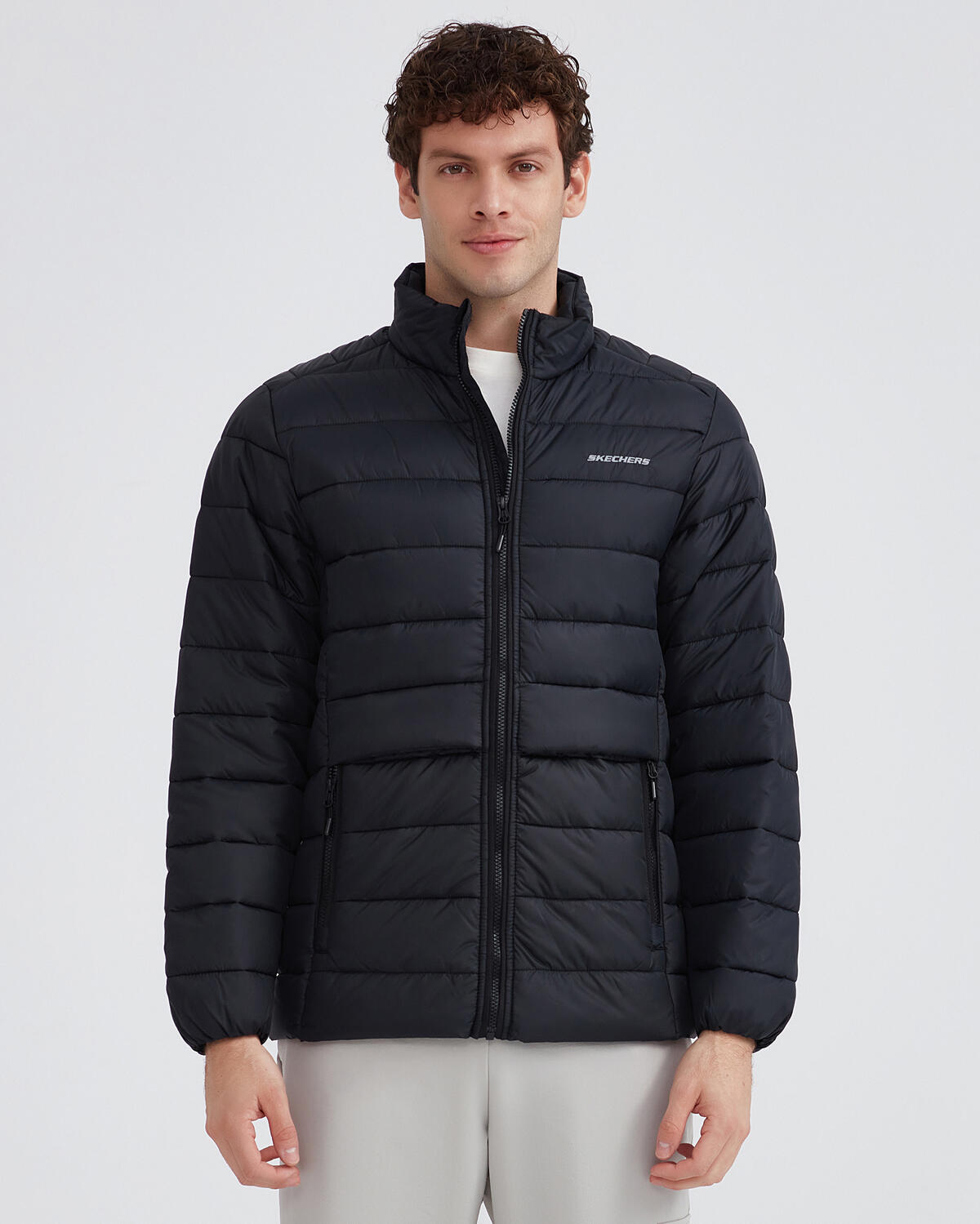 Skechers M Outerwear Padded Jacket S231242-001 Siyah