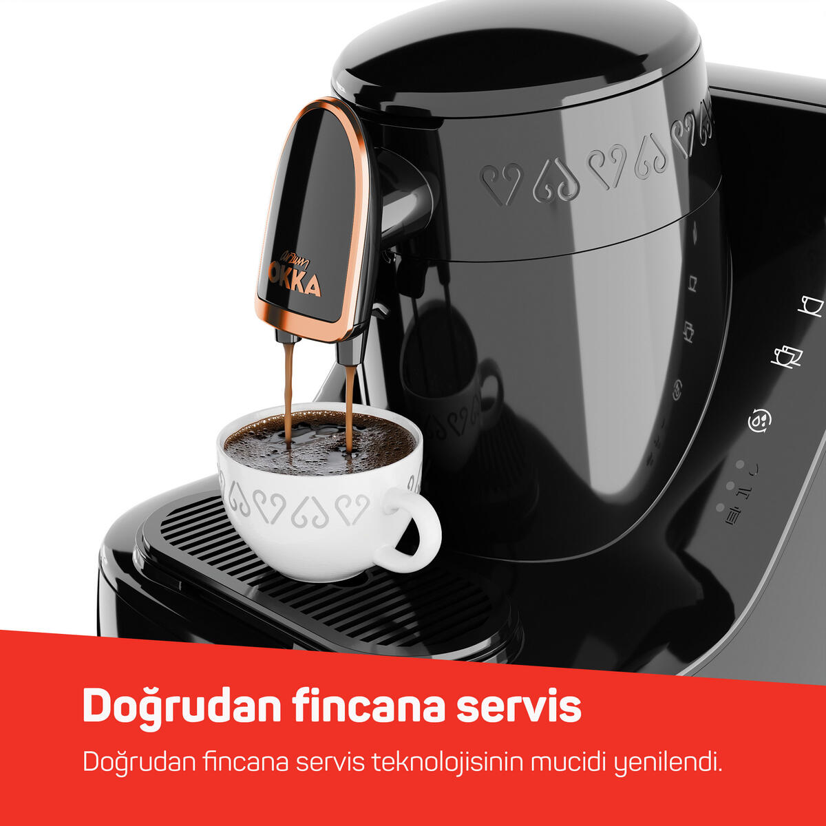 Arzum Kahve Makinesi Okka Elit Türk OK0040-26 Siyah-Bakır