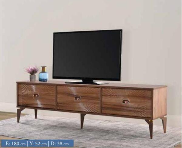 Erkut Tv Sehpası 180 Lik Ceviz Siyah 267