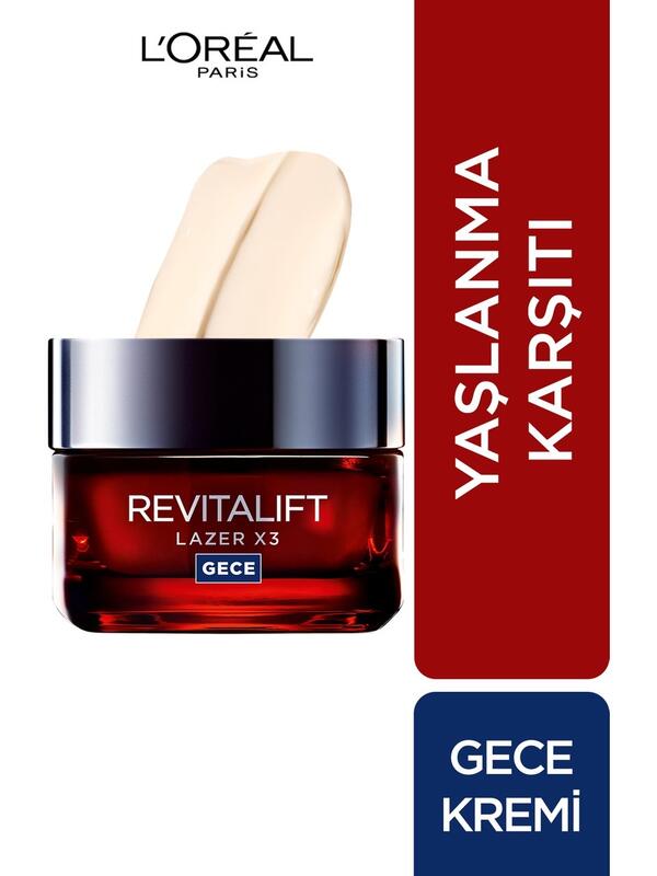 Loreal Paris Gece Kremi Revitalift Lazerx3 50Ml