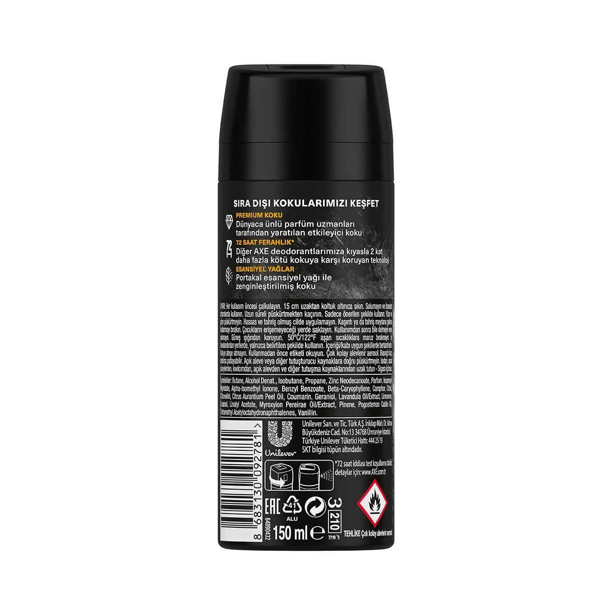 Axe Erkek Deodorant Black Vanilla 150Ml