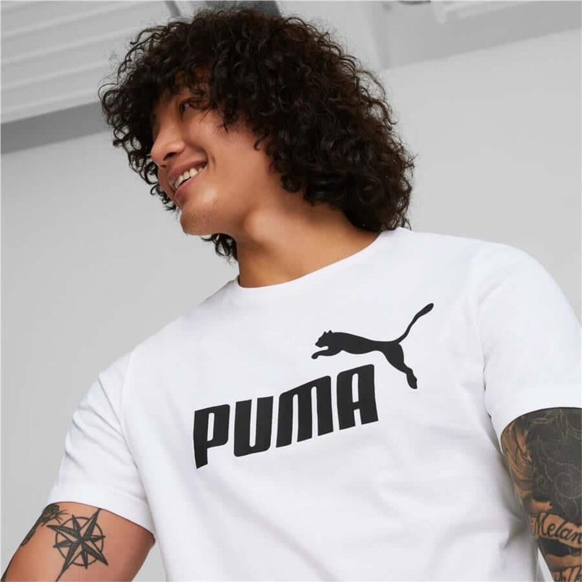Puma Ess Logo Tee 586666_02 Beyaz