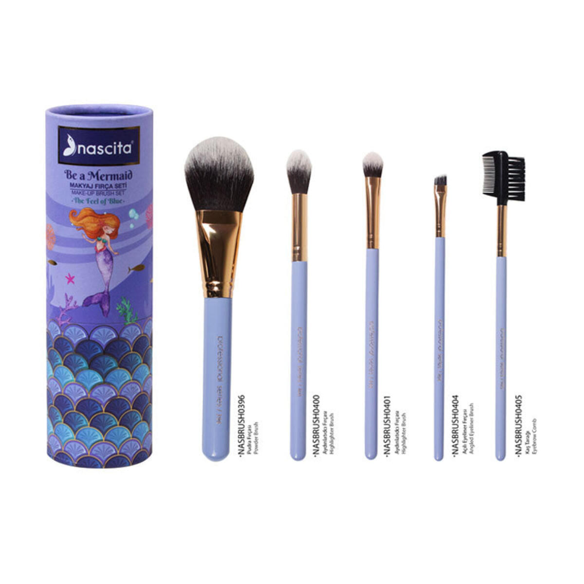 Nascita Fırça Seti Mavi 5Li (Kavanoz) NASBRUSHSET89