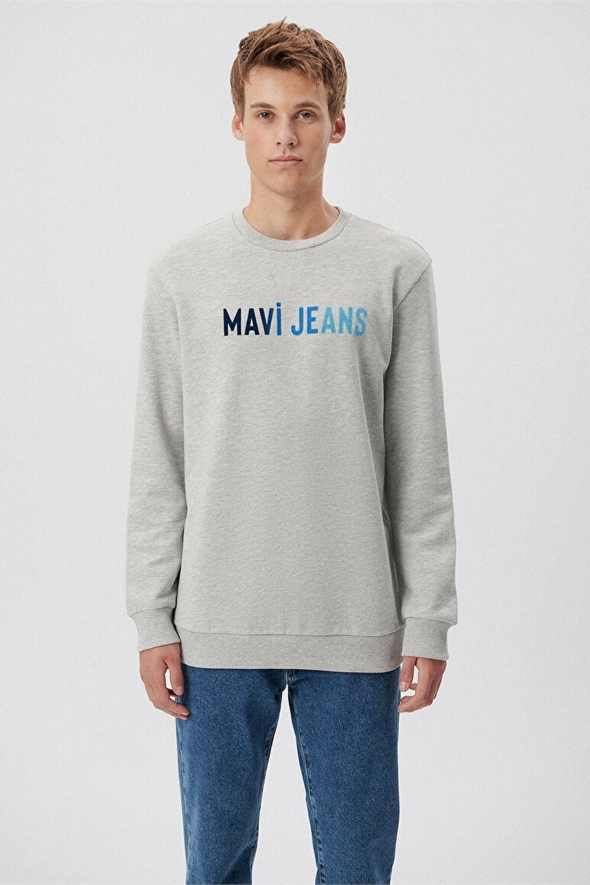 Mavi Sweatshirt M067146-35010 Açık Gri Melanj M