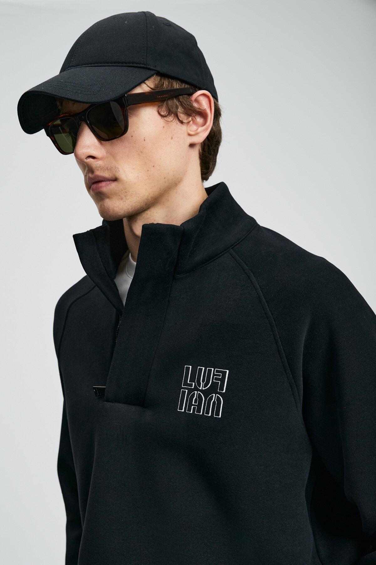 Lufıan Erkek Sweatshirt Hazel 112030190 Siyah